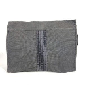 HERMES Clutch bag canvas gray Her Line Pouch MM Women Used | AlmaBagz