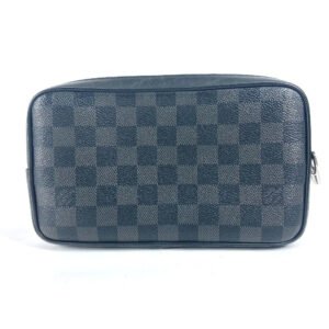 LOUIS VUITTON business bag N60182 Damier Grafitto Canvas black Damier Grafitte Alpha clutch unisex(Unisex) Used | AlmaBagz
