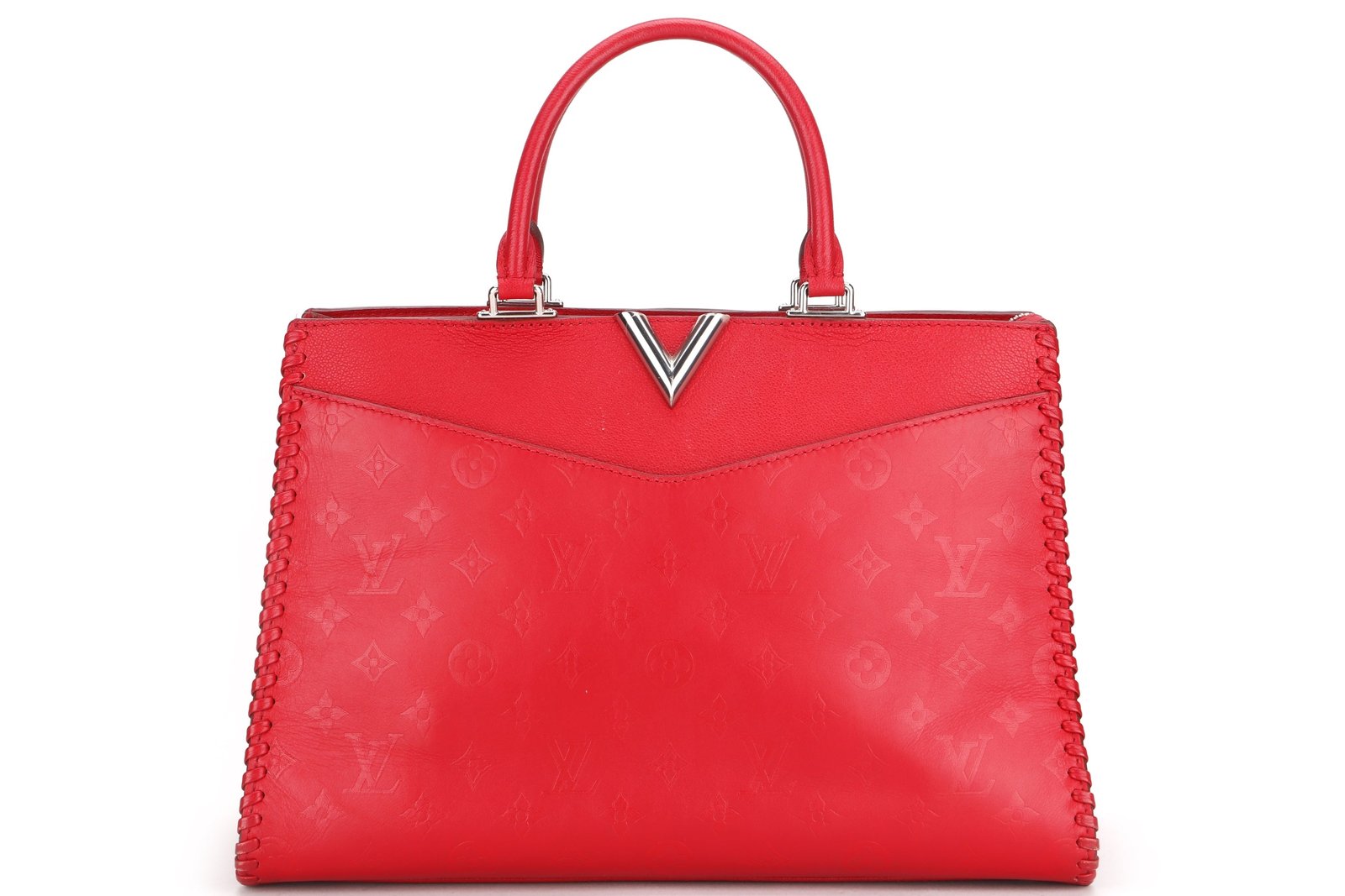 LOUIS VUITTON M54146 VERY ZIPPED 2 WAY TOTE BAG (DR2167) 34.5CM RUBY LEATHER SILVER HARDWARE, WITH KEYS, LOCK, STRAP, DUST COVER & BOX | AlmaBagz