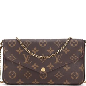 LOUIS VUITTON M61276 POCHETTE FELICIE CHAIN BAG (MI3250) MONOGRAM CANVAS GOLD HARDWARE, WITH CHAIN STRAP, INNER POUCH, INNER CARD POUCH, DUST COVER & BOX | AlmaBagz