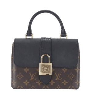 LOUIS VUITTON LOCKY BB (M44141) MONOGRAM CANVAS BLACK LEATHER GOLD HARDWARE WITH STRAP | AlmaBagz