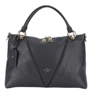 LOUIS VUITTON "V" TOTE MM (M44421) BLACK EMPREINTE LEATHER GOLD HARDWARE WITH STRAP | AlmaBagz