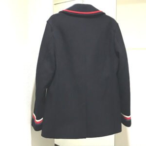 GUCCI pea coat 451131 wool Navy By color Silvi Web Ribbon 48 | AlmaBagz