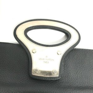 LOUIS VUITTON Clutch bag M48811 Taurillon Clemence Leather black Bag portfolio mens Used | AlmaBagz