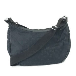 GUCCI Shoulder Bag 122790 Leather / canvas black GG Women Used | AlmaBagz