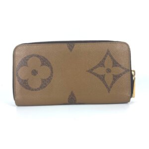 LOUIS VUITTON Long Wallet Purse M69353 Monogram reverse canvas Brown Giant Monogram Reverse Zippy wallet Women Used | AlmaBagz