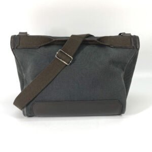 HERMES Shoulder Bag Canvas / leather khaki flap 2way handbag Allele Tour mens Used | AlmaBagz