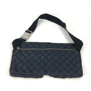 GUCCI Sling bag 28566 GG canvas / leather black Shoulder Bag Cross GG mens Used | AlmaBagz