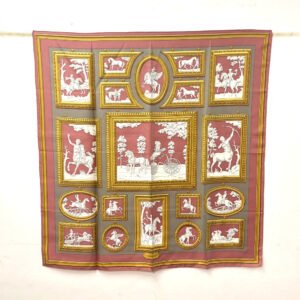 HERMES scarf silk pink Wedgwood WEDGWOOD Women Used | AlmaBagz