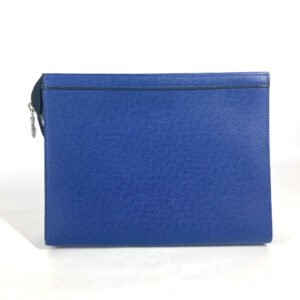 LOUIS VUITTON Clutch bag M30575 Taiga Leather blue Taiga Pochette Voyager MM | AlmaBagz