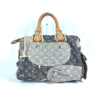 LOUIS VUITTON Boston Duffel bag M95381 Monogram denim black Monogram Denim Patchwork Speedy 30 | AlmaBagz
