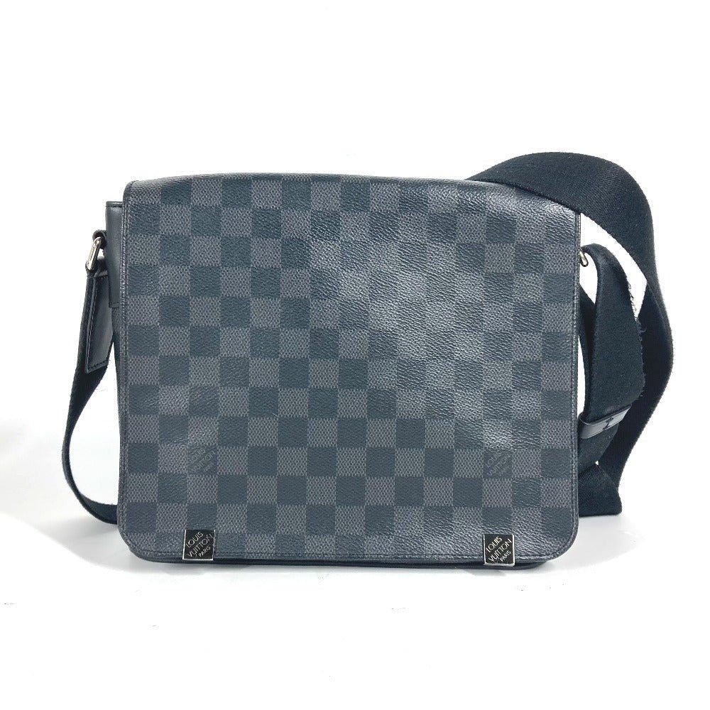 LOUIS VUITTON Shoulder Bag N41028 Damier Grafitto Canvas black Damier Grafitte District PM NM | AlmaBagz - Image 13