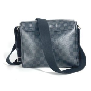 LOUIS VUITTON Shoulder Bag N41028 Damier Grafitto Canvas black Damier Grafitte District PM NM | AlmaBagz