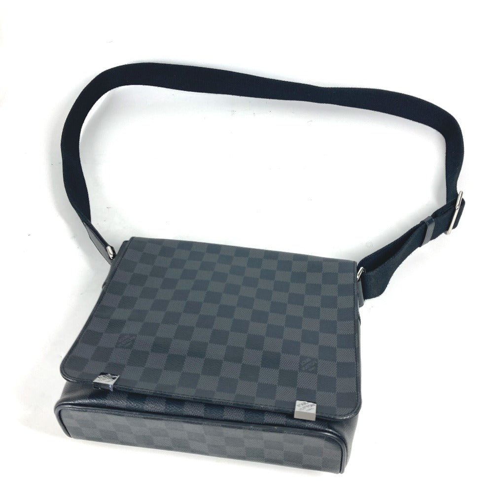LOUIS VUITTON Shoulder Bag N41028 Damier Grafitto Canvas black Damier Grafitte District PM NM | AlmaBagz - Image 7