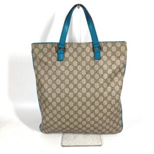 GUCCI Handbag 131258 GG Supreme canvas, leather beige vertical GG Supreme unisex Secondhand | AlmaBagz
