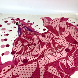 HERMES scarf silk pink Carre90 iHOLA FLAMENCA HOLA FLAMENCA Women Used | AlmaBagz