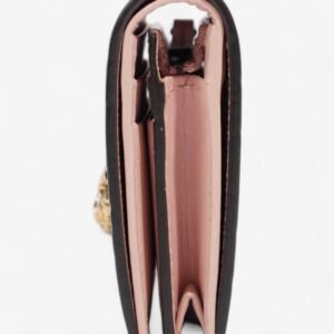 Gucci Guccissima Signature Crystal Cat Card Case Wallet Light Candy Pink Calfskin Leather | AlmaBagz