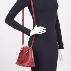 Gucci Dome Bag Red Leather Small | AlmaBagz