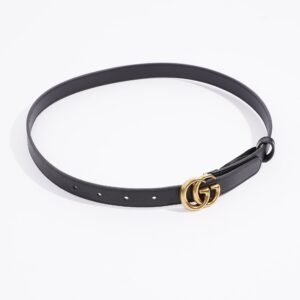 Gucci Marmont Belt Black Leather 70cm | AlmaBagz