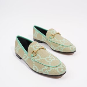 Gucci Jumbo GG Jordaan Green / Beige Canvas EU 38 UK 5 | AlmaBagz