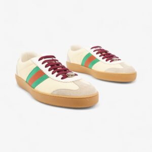 Gucci G74 Sneakers Yellow / White / Green Leather EU 44 UK 10 | AlmaBagz