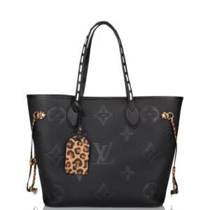 Louis Vuitton Black Wild At Heart Giant Monogram Empreinte Neverfull MM | AlmaBagz