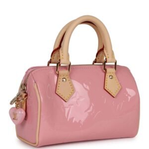 Louis Vuitton Nano Speedy Mochi Pink Vernis Gold Hardware | AlmaBagz