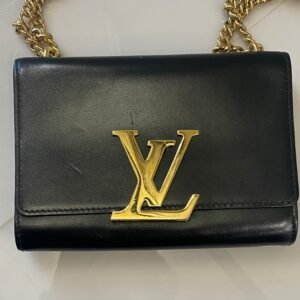 LOUIS VUITTON CALFSKIN LEATHER LOUISE CHAIN CROSSBODY | AlmaBagz
