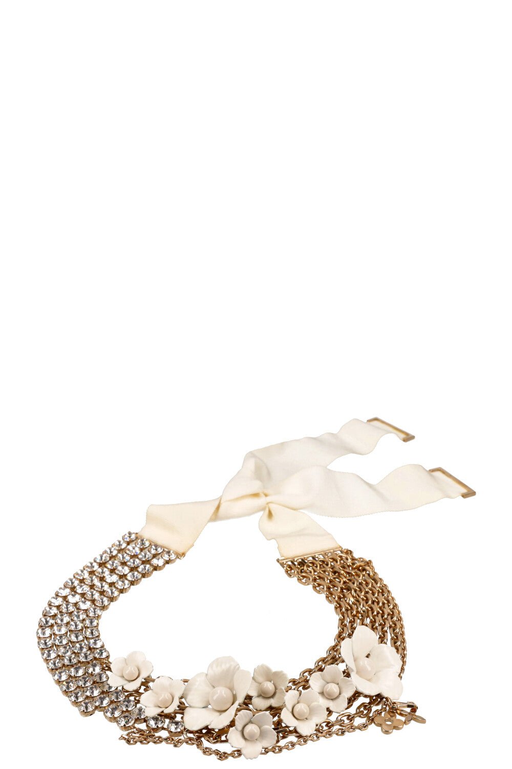 LOUIS VUITTON Necklace Flowers Ribbon | AlmaBagz