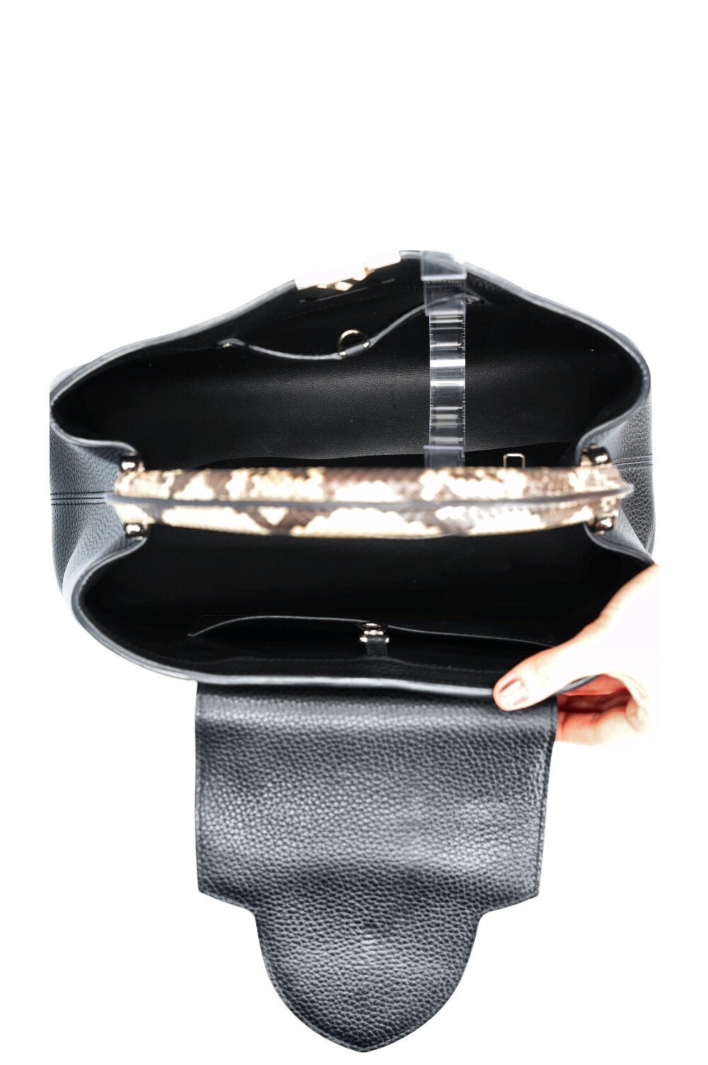 LOUIS VUITTON Python Handle Capucines GM Black | AlmaBagz - Image 10