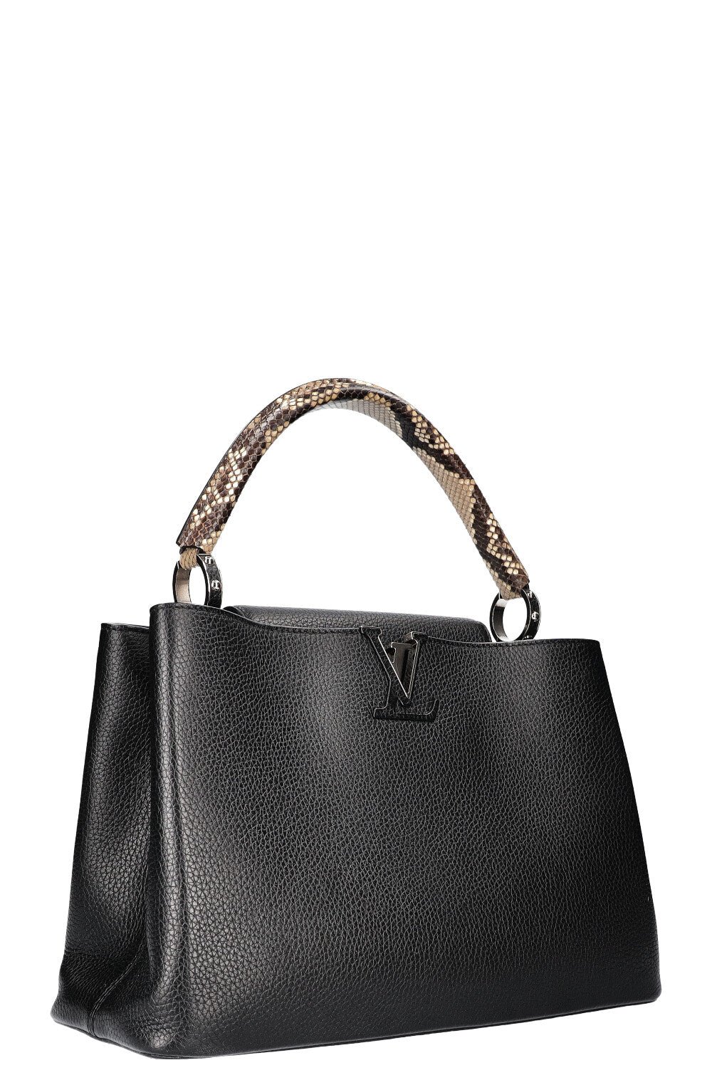 LOUIS VUITTON Python Handle Capucines GM Black | AlmaBagz - Image 2