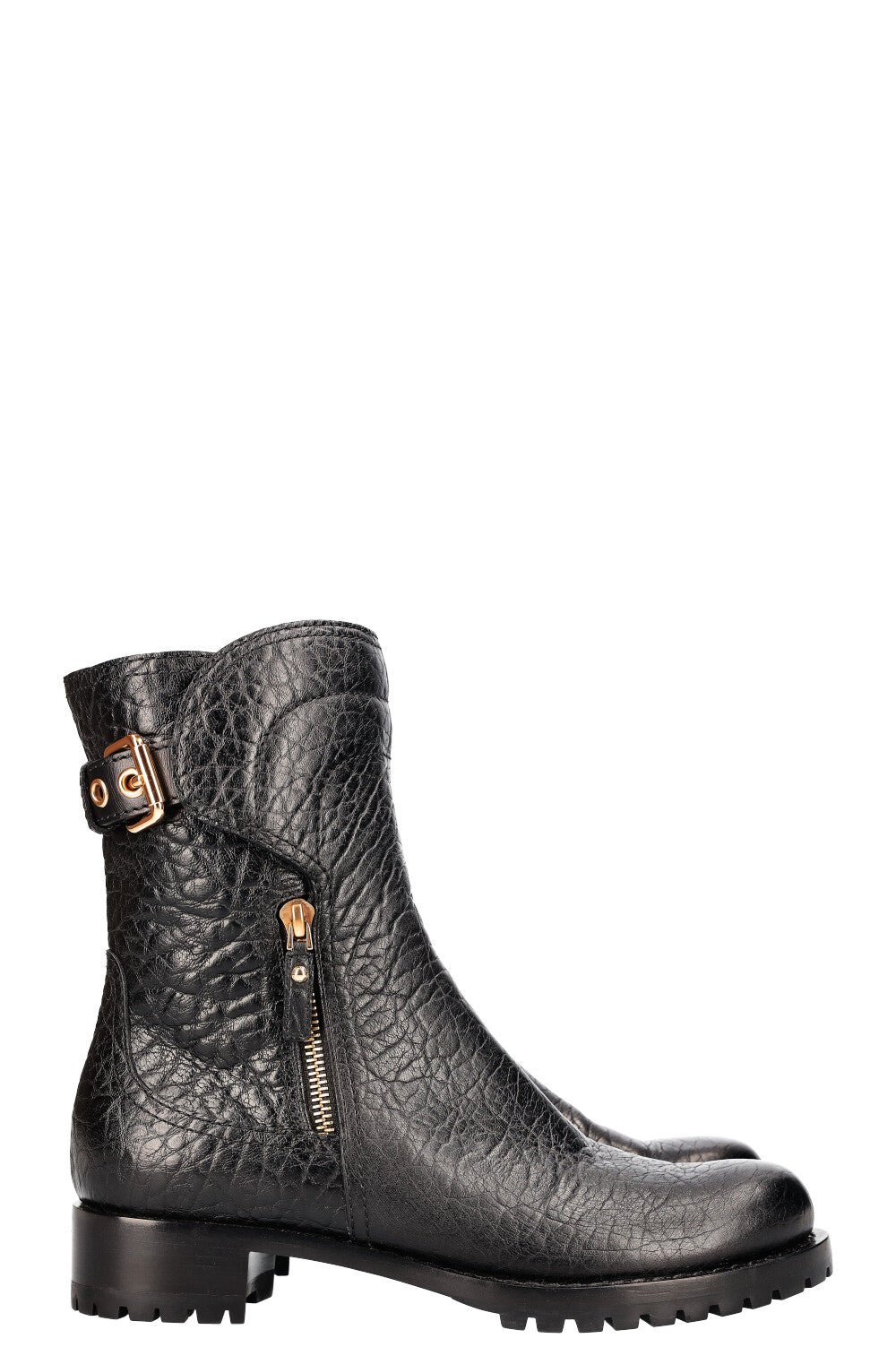 LOUIS VUITTON Biker Boots Grained Leather | AlmaBagz
