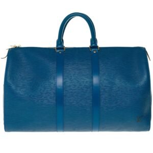 LOUIS VUITTON Keepall 45 Travel bag in blue epi leather | AlmaBagz