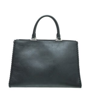 Louis Vuitton Black Monogram Cuir Plume Very Zipped Tote MM Bag | AlmaBagz