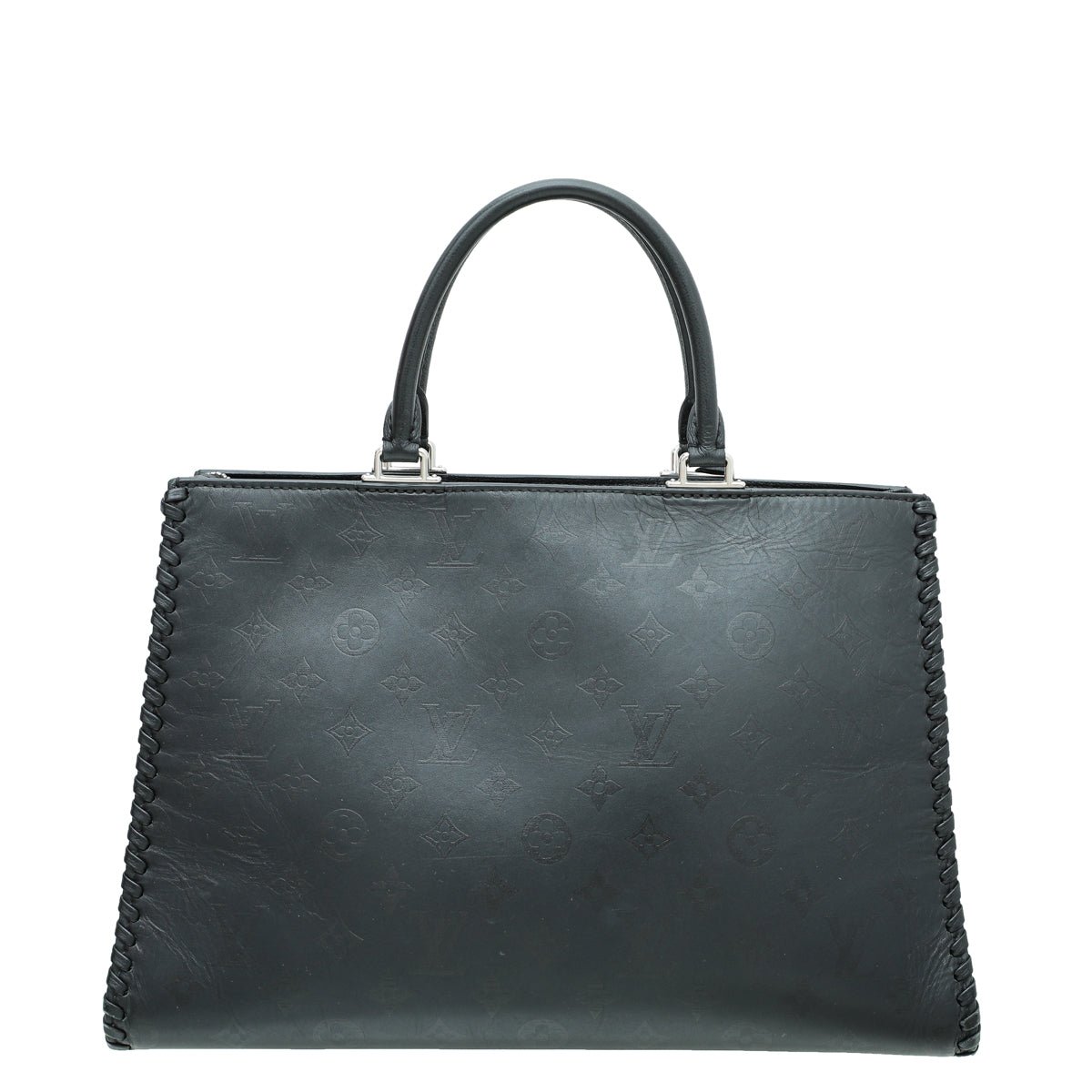 Louis Vuitton Black Monogram Cuir Plume Very Zipped Tote MM Bag | AlmaBagz