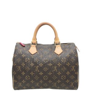 Louis Vuitton Monogram Fuchsia Perforated Speedy 30 Bag | AlmaBagz