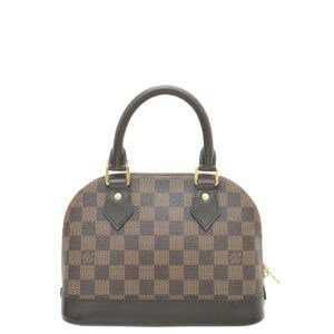 Louis Vuitton Ebene Alma BB Bag W/SM Initials | AlmaBagz