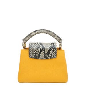Louis Vuitton Jaune D'or Python Capucine Mini Bag | AlmaBagz