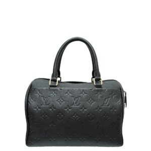 Louis Vuitton Noir Monogram Empreinte Speedy 25 Bag | AlmaBagz