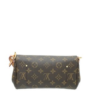 Louis Vuitton Brown Monogram Favorite PM Bag W/ Chain and Leather Strap | AlmaBagz