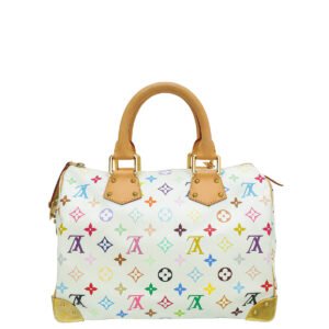 Louis Vuitton Monogram White Multicolor Speedy 30 Bag | AlmaBagz