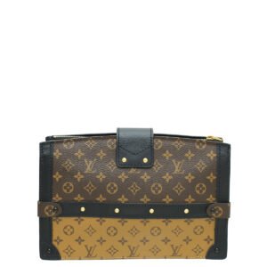 Louis Vuitton Bicolor Monogram/Reverse Trunk Clutch Bag | AlmaBagz