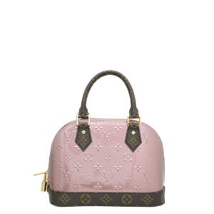 Louis Vuitton Monogram Rose Pale Metallise Vernis Alma BB Bag | AlmaBagz