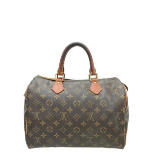 Louis Vuitton Brown Monogram Speedy 30 Bag | AlmaBagz
