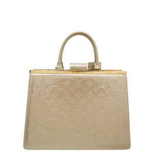 Louis Vuitton Beige Poudre Monogram Vernis Deesse GM Bag | AlmaBagz
