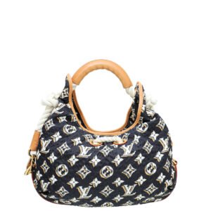 Louis Vuitton Navy Blue Monogram Bulles MM Bag | AlmaBagz