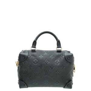 Louis Vuitton Noir Monogram Empreinte Petite Malle Souple Bag | AlmaBagz