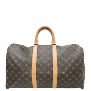 Louis Vuitton Brown Monogram Keepall 45 Bag | AlmaBagz
