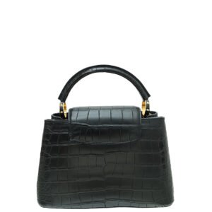 Louis Vuitton Black Matte Alligator Capucines BB Bag | AlmaBagz