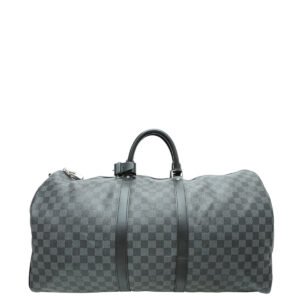 Louis Vuitton Graphite Keepall Bandouliere 55 Bag | AlmaBagz